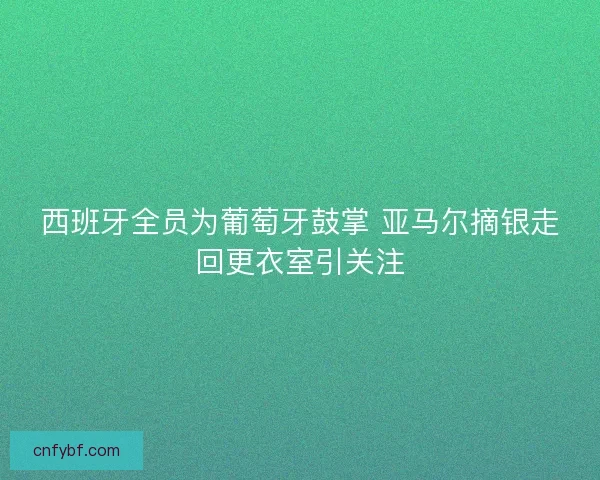 西班牙全员为葡萄牙鼓掌 亚马尔摘银走回更衣室引关注
